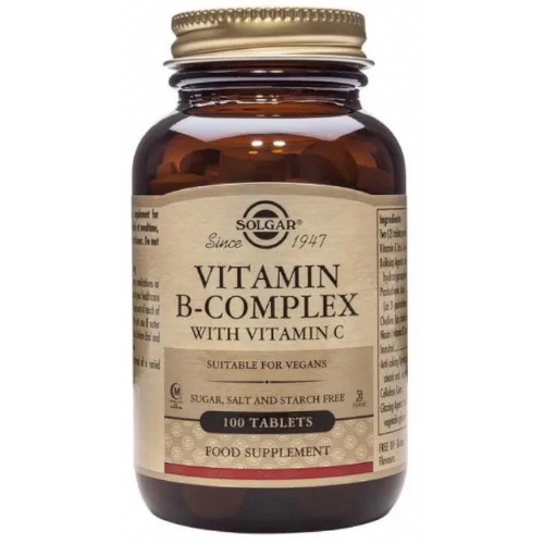 Solgar vitamina B complex con vitamina C  100 comprimidos
