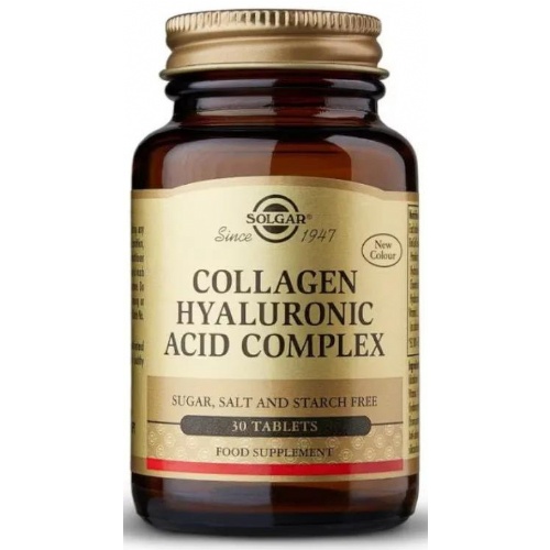 Solgar acido hialuronico complex con colageno  120 mg 30 comprimidos
