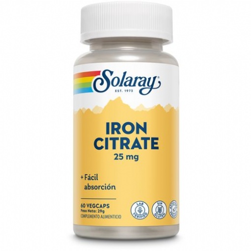 Solaray iron citrate 25 mg 60 vegcaps