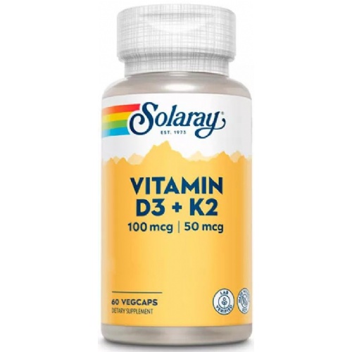 Solaray vit d3 4000 ui k2 (mk7) 60 vegcaps