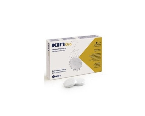 Kin oro tabletas limpiadoras - limpieza protesis dental (30 tabletas)