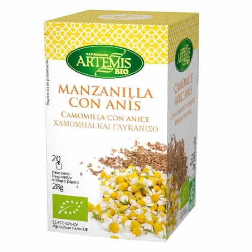 Artemis bio manzanilla-anis infusion 20 bolsas