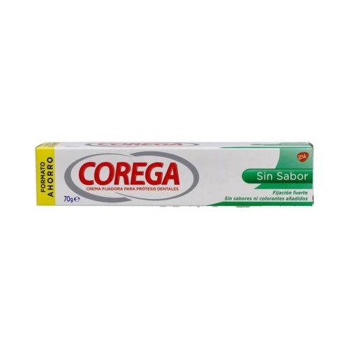 Corega crema extra fuerte sin sabor - adhesivo protesis dental (70 g)