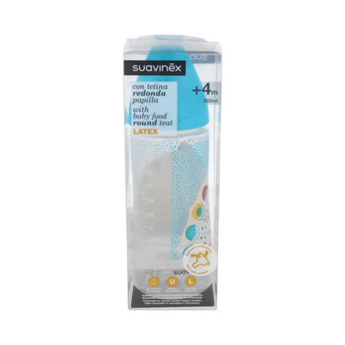 Biberon suavinex b/ancha redon latex flujo denso t/u  4 m 36