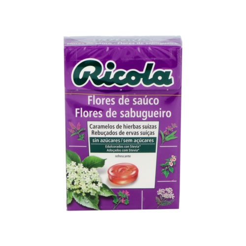 Ricola caramelos sin azucar (1 envase 50 g sabor flor de sauco)