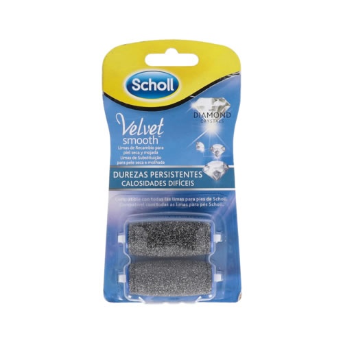 Scholl velvet smooth - lima electronica diamond crystals recambio durezas persistentes (2 unidades r