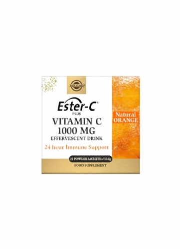 Solgar ester c plus vitamin c  21 sobres 10,6 g sabor naranja
