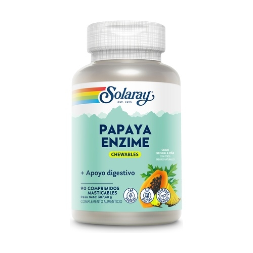 Solaray papaya enzimas 90 comp masticable