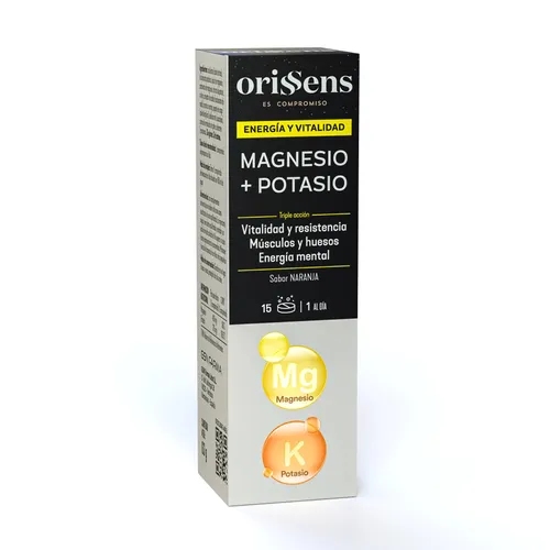 Orissens magnesio + potasio  15 comprimidos efervescentes sabor naranja