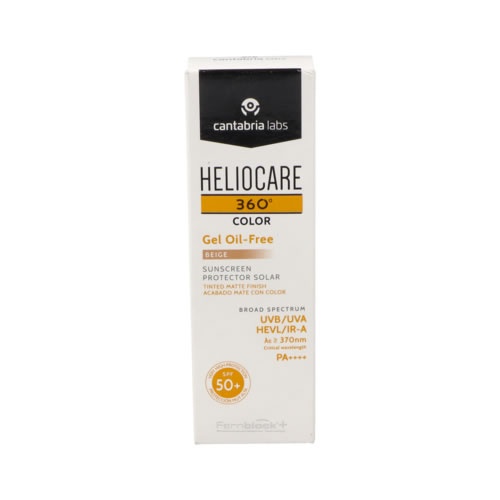 Heliocare 360º spf 50+ color gel oil-free - protector solar (1 envase 50 ml color beige)