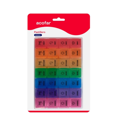 Acofar pastillero semanal horizontal (1 unidad)