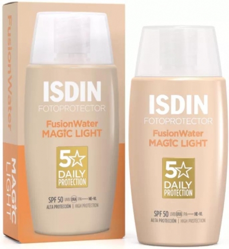 Isdin fotoprotector fusion water magic  1 frasco 50 ml color light
