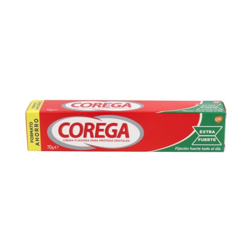 Corega crema extra fuerte - adhesivo protesis dental (1 tubo 75 ml sabor menta)