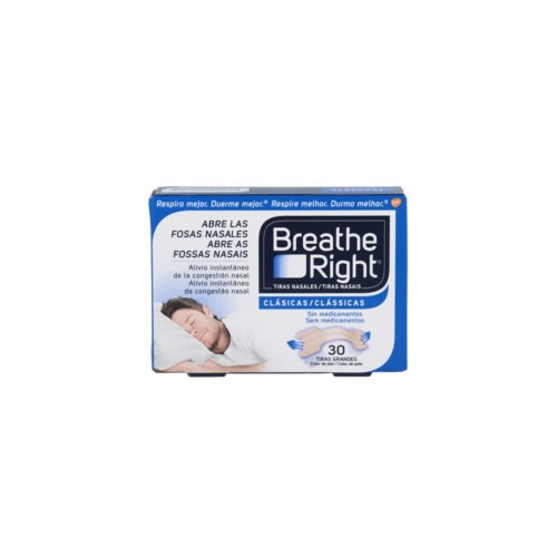 Breathe right clasicas - tira adh nasal (30 unidades)