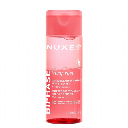 Nuxe very rose desmaquillante waterproof ojos y labios - bifásico 100ml