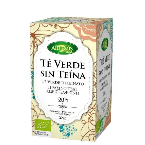 Artemis bio te verde sin teina infusion 20bolsitas. bio