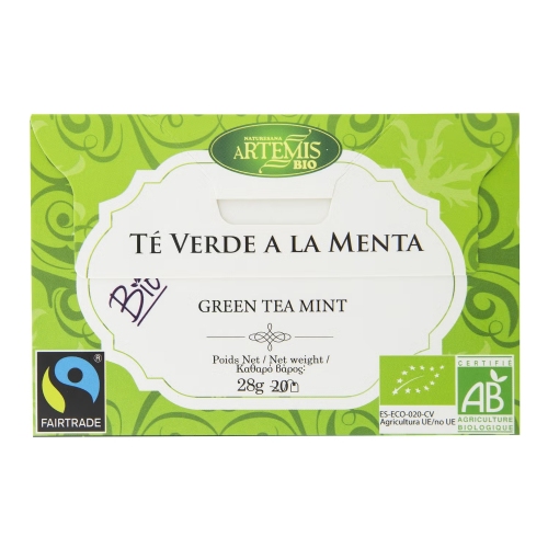 Artemis bio te verde a la menta infusion 20bolsitas. bio