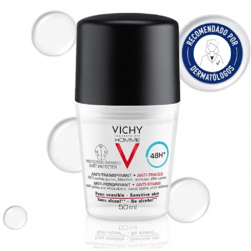 Vichy homme antitranspirante antimanchas hombre (1 roll on 50 ml)