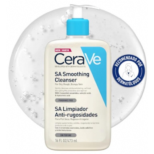 Cerave sa limpiador anti-rugosidades (1 envase 473 ml)