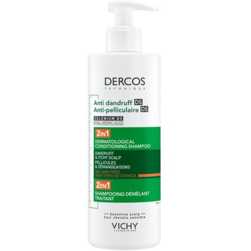 Dercos champu anticaspa 2 en 1  1 envase 390 ml