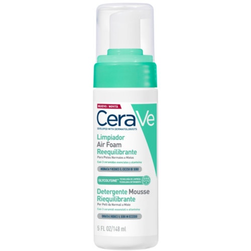 Cerave limpiador air foam reequilibrante piel normal/mixta 148ml