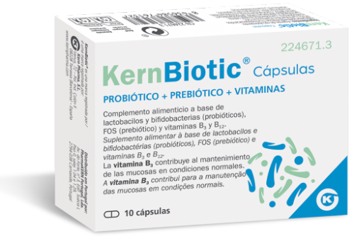 Kernbiotic  10 capsulas probióticos + prebióticos