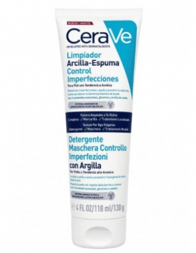 Cerave limpiador arcilla-espuma control imperfecciones 130g