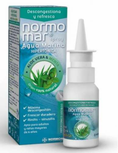 Normomar spray use & go descongestivo  1 spray 30 ml aloe vera menta