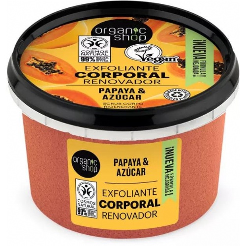 Organic shop exfoliante corporal renovador papaya 250 ml