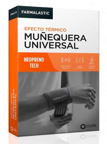 Muñequera - farmalastic neopreno tech (1 unidad talla unica color gris)
