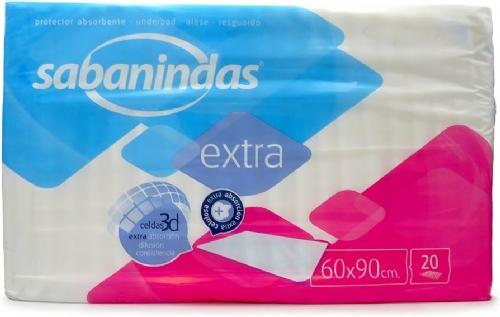 Sabanindas classic  prot-cama extra 60x90 cm 20 u