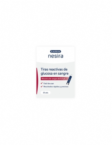 Tiras reactivas glucemia acofarma nesira 25 unidades - acofarma nesira