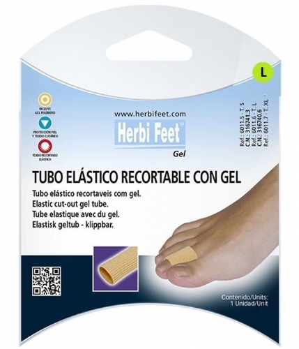 Tubo elastico recortable - herbi feet con gel (talla l)