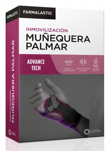 Muñequera palmar - farmalastic advance tech (1 unidad talla 2) 18-23 cm muñeca