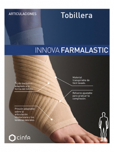 Tobillera farmalastic innova (1 unidad talla extragrande color beige)
