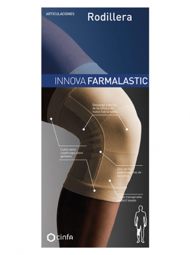 Rodillera cerrada - farmalastic compression tech (1 unidad talla pequeña color beige)