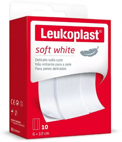 Leukoplast soft - aposito adhesivo (10 unidades 10 cm x 6 cm tira)