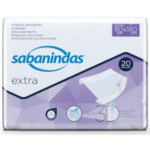 Sabanindas prot-cama ajustable 80x180cm 20 u