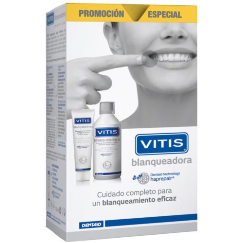 Vitis blanqueador pack pasta dental 100 ml + colutorio 500 ml