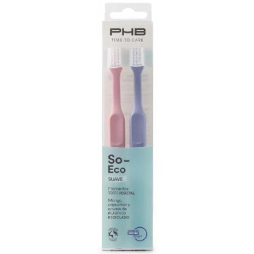 Cepillo dental adulto - phb time to care so eco (2 unidades suave duplo) varios colores