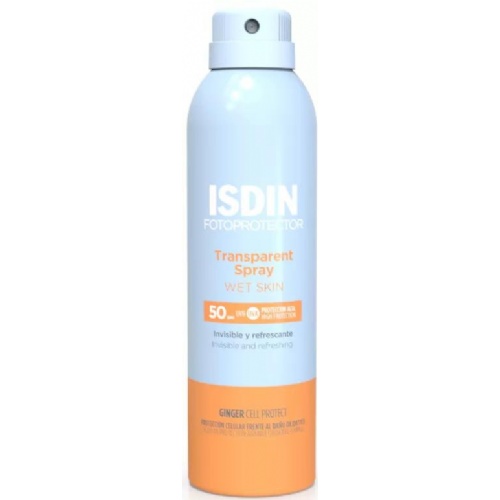 Isdin fotoprotector transparent spray wet skin spf 50 (1 envase 250 ml)