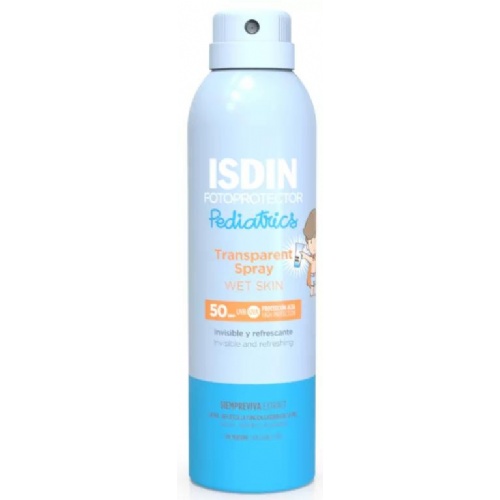 Isdin fotoprotector pediatrics transparent spray wet skin spf 50 (1 envase 250 ml)
