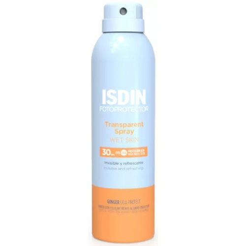 Isdin fotoprotector transparent spray wet skin spf 30 (1 envase 250 ml)