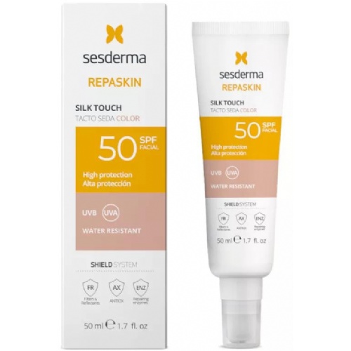 Repaskin fotoprotector spf 50 tacto seda color (1 envase 50 ml)