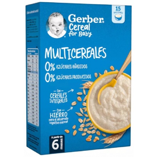 Gerber multicereales 0% azucares añadidos (1 estuche 270 g)