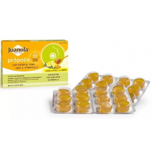 Juanola propolis pastillas limon miel (24 pastillas de goma)