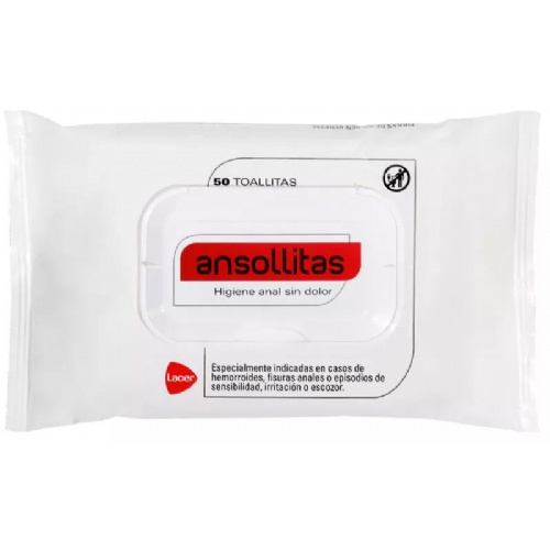 Ansollitas toallitas higiene anal (50 toallitas)