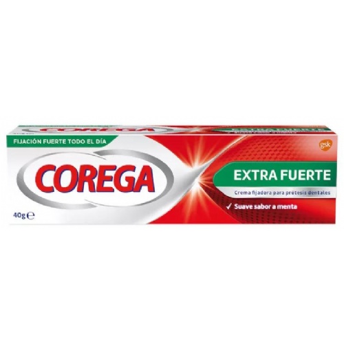 Corega crema extra fuerte - adhesivo protesis dental (1 tubo 40 ml sabor menta)
