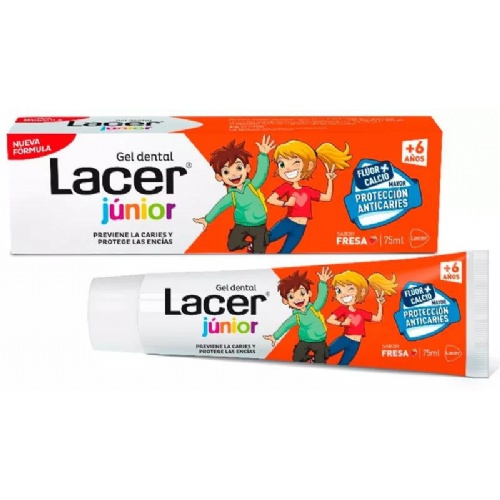 Lacer junior gel dental (1 tubo 75 ml sabor fresa)