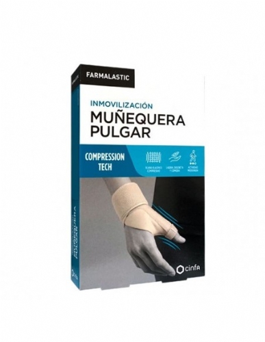Muñequera pulgar - farmalastic compression tech (1 unidad talla pequeña/mediana)